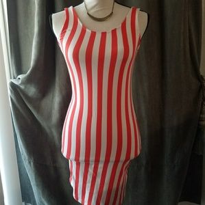 H&M Red/White Striped Dress